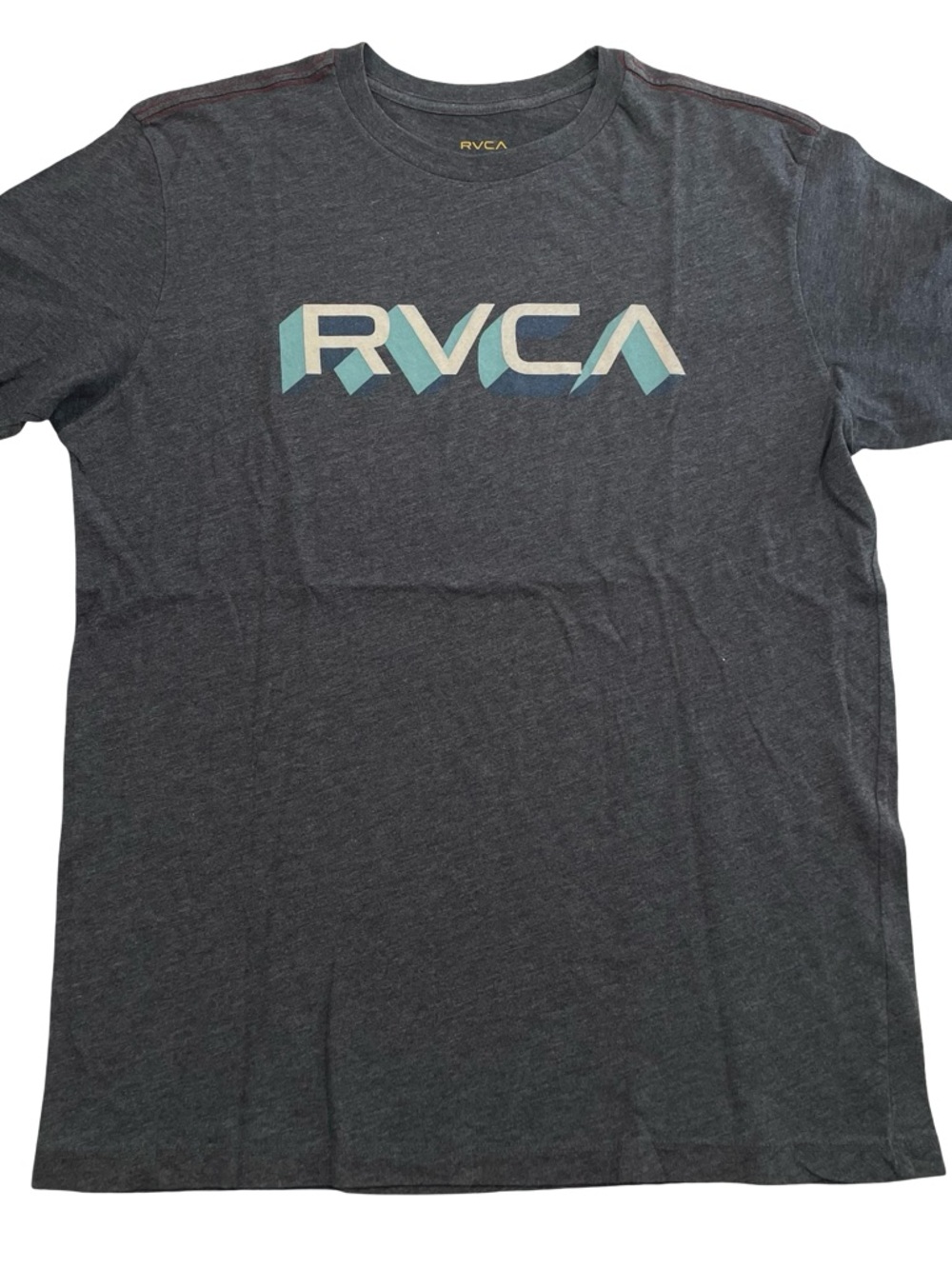 RVCA Big Logo Size L Gray Tee (Retail $35)